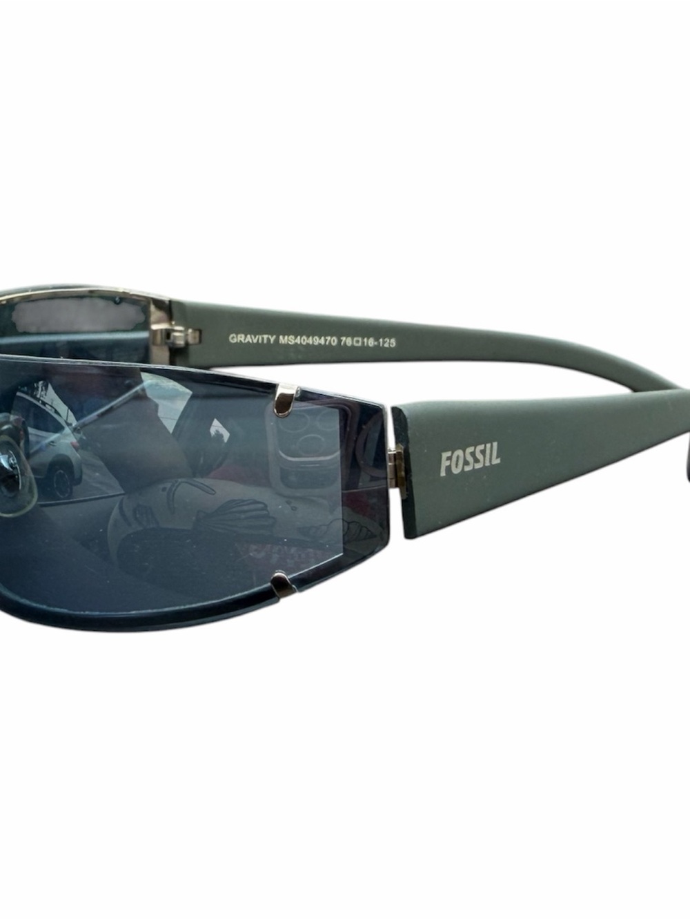 Y2K Fossil Gravity VNTG Blue Wrap sunglasses - Picture 4 of 4